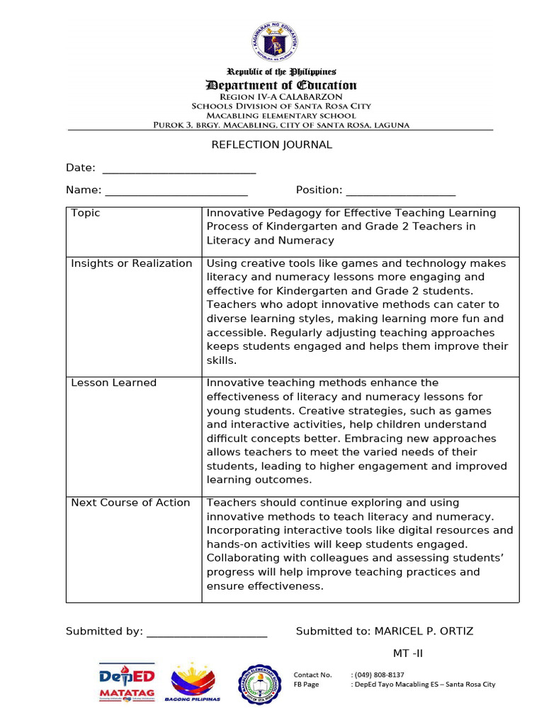 Innovative Teaching in Early Literacy | PDF | Teachers | Intelligence