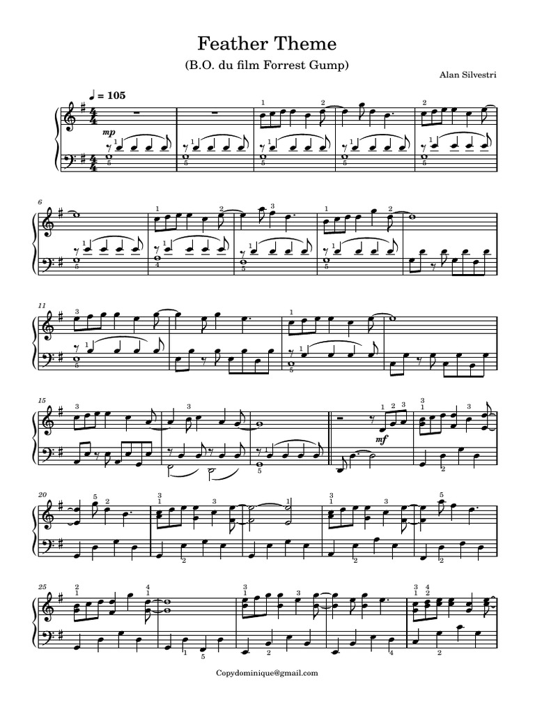 Alan Silvestri's Feather Theme Analysis | PDF
