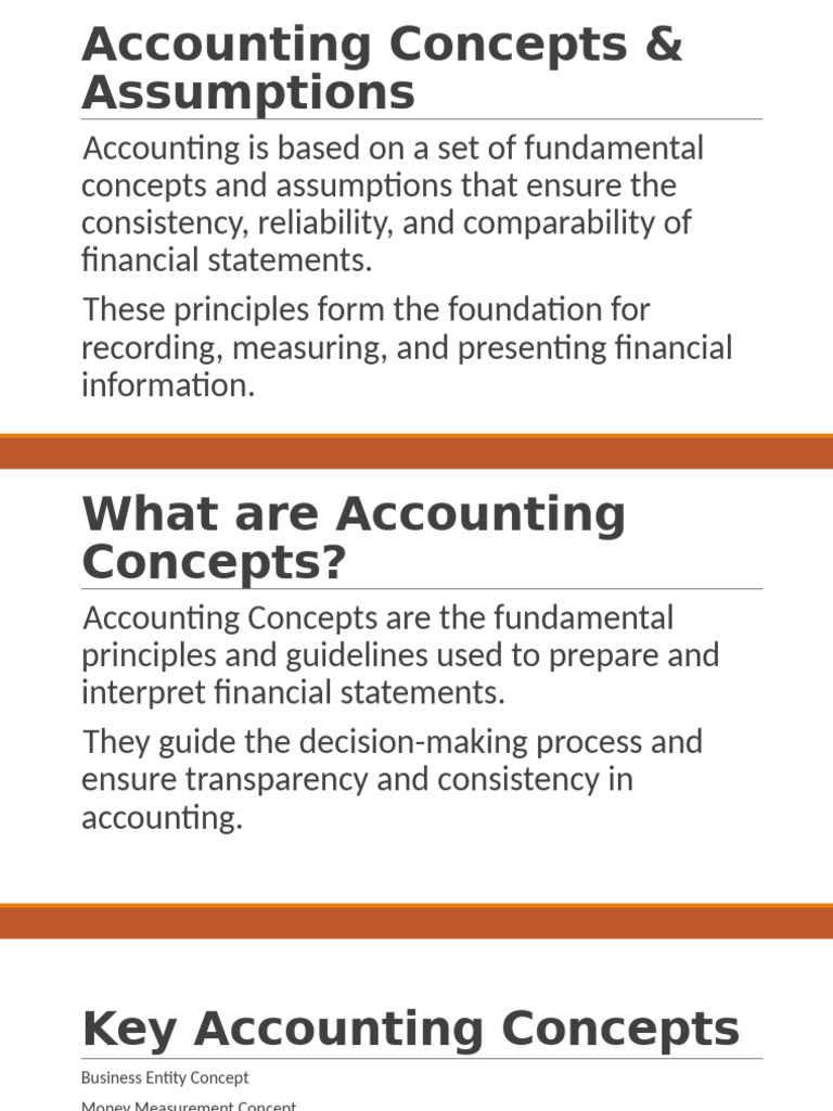 Essential Accounting Concepts & Assumptions | PDF | Revenue | Going Concern
