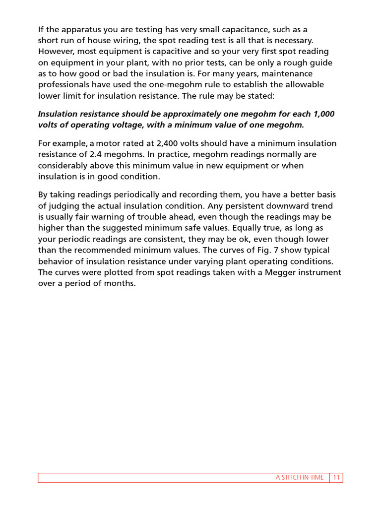 Megger Insulation Testing Insights | PDF