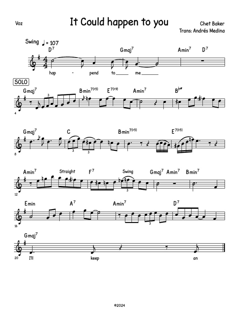 It Could Happen To You Voz PDF