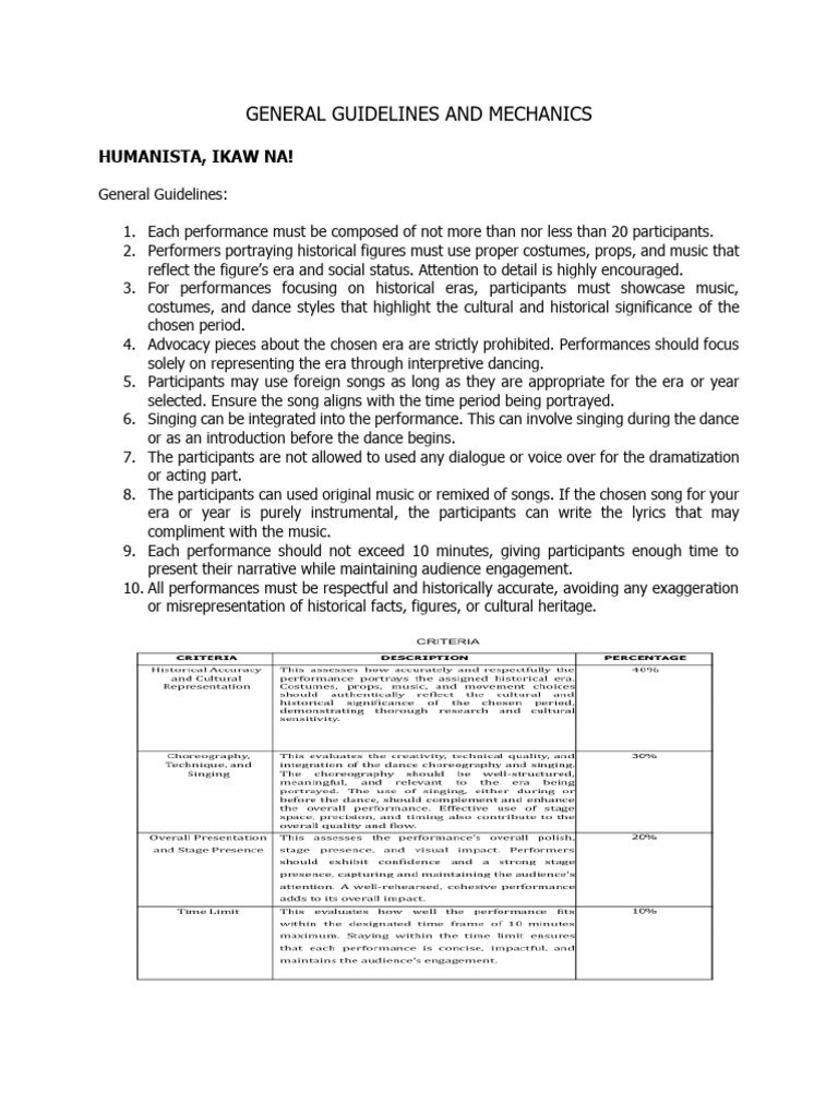 General Guidelines and Mechanics | PDF | Critical Thinking | Argument