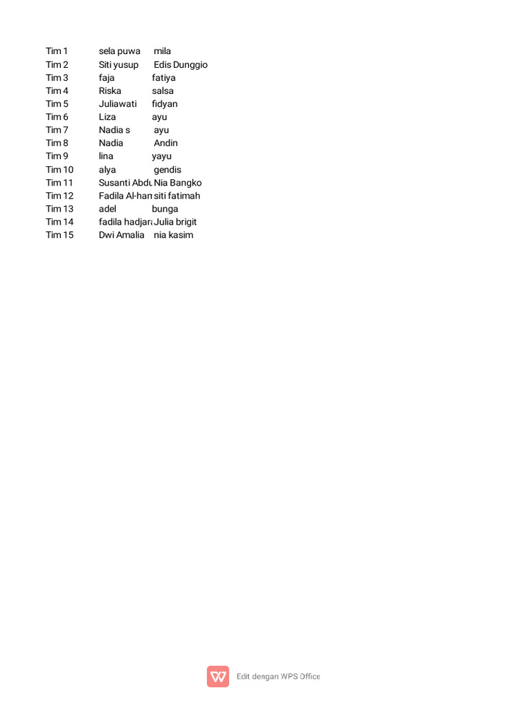 Team Member Roster | PDF