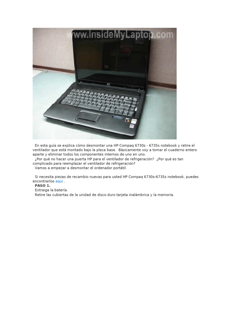 Cache Porte Mémoire Pour HP Compaq 6735s - Réf. 6070B0299201 (Occasion, Fonctionnel)