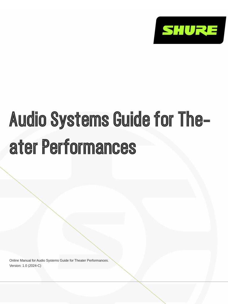Shure Microphone Techniques for Theater | PDF | Microphone | Radio