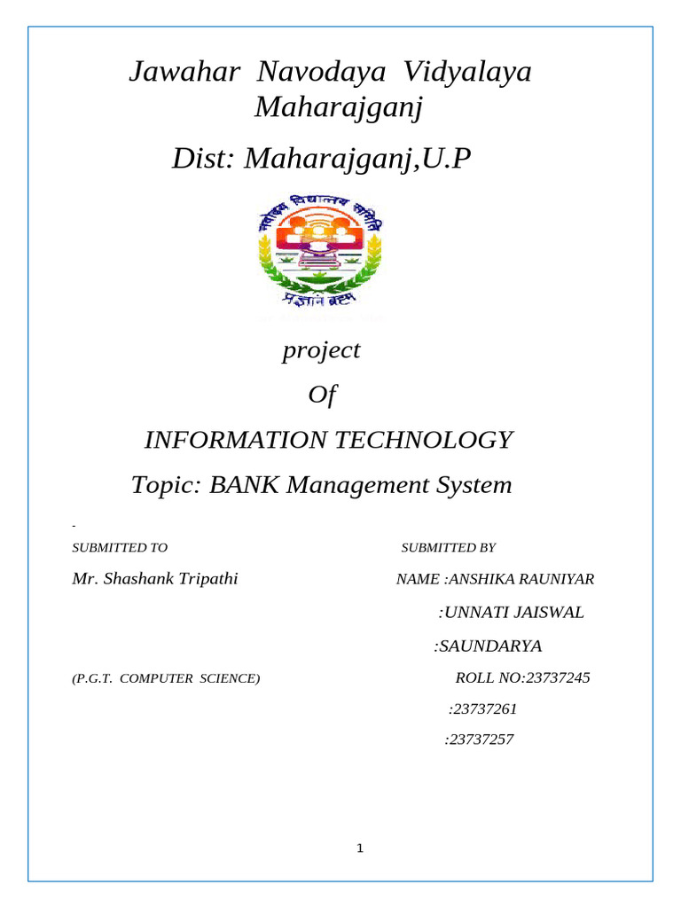 Project 12 - - bank manaement system[1] | PDF | Software Testing ...
