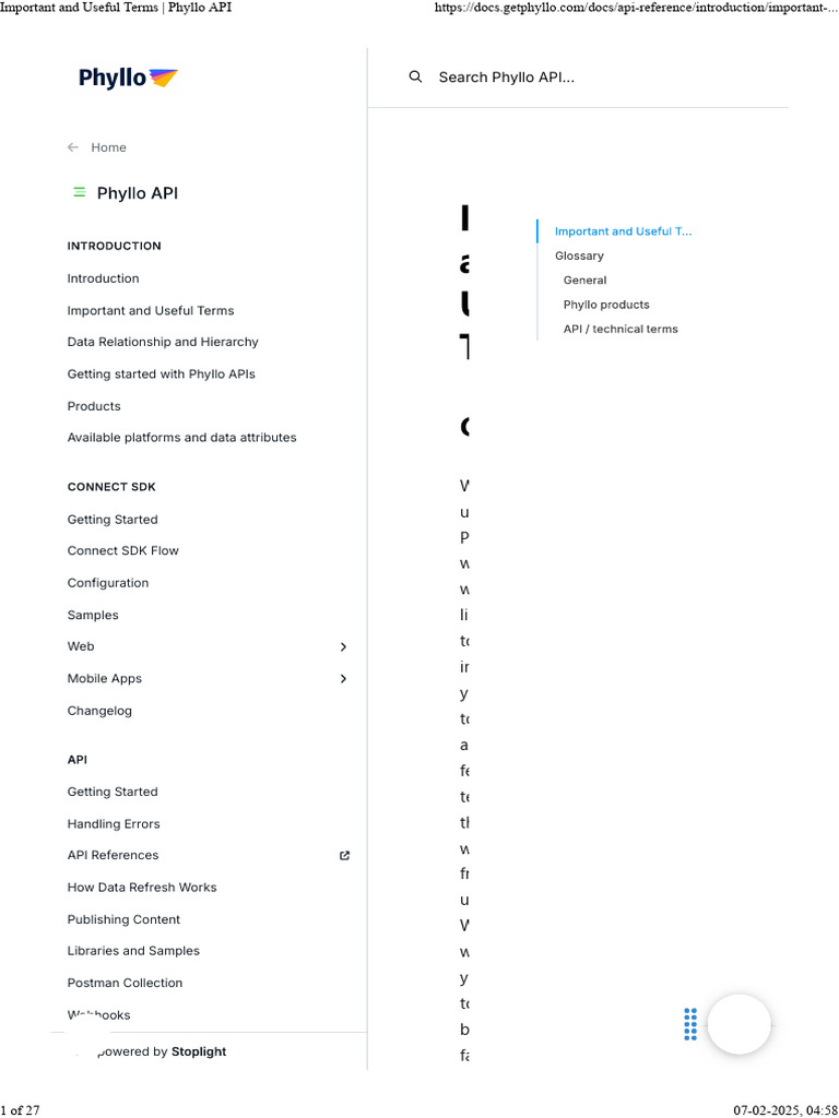 Phyllo APIs | PDF | Software Development Kit | Digital Technology