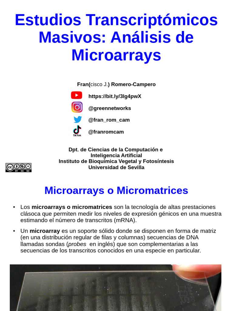 Análisis de Microarrays en Transcriptómica | PDF | Adn Microarray ...