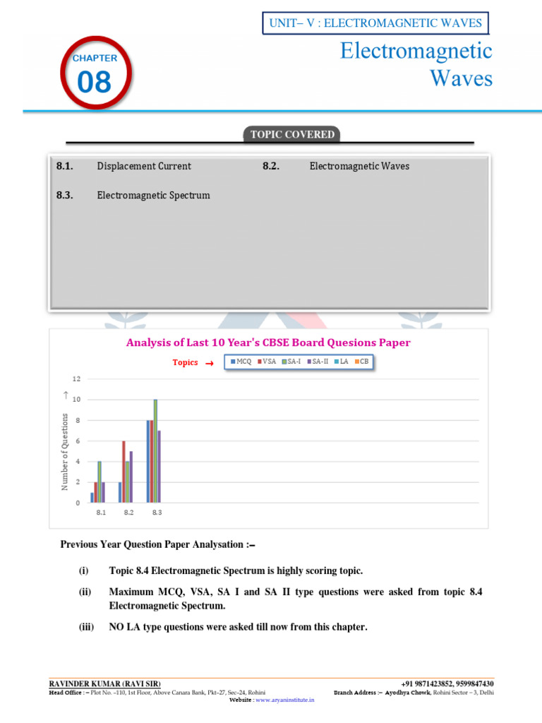 Electromagnetic Waves Study Guide | PDF | Electromagnetic Radiation | Waves