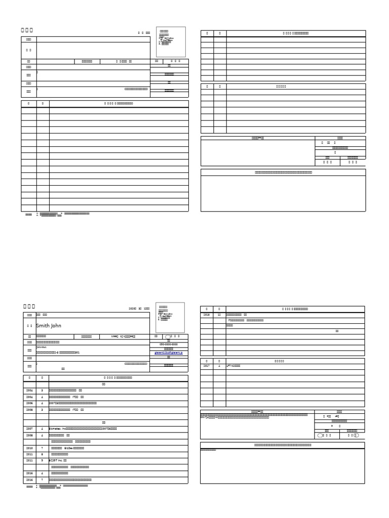 Rirekisho Format | PDF