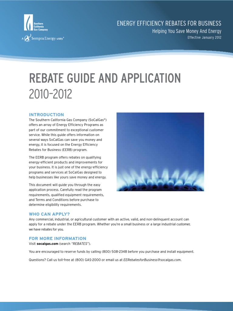 So Cal Gas Company 2012 Rebate List Efficient Energy Use Water Heating