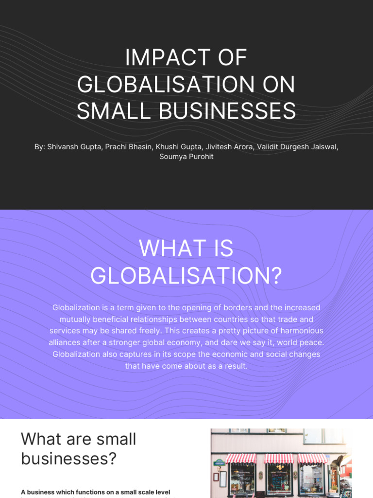 Globalization's Impact on Small Businesses | PDF | Globalization ...