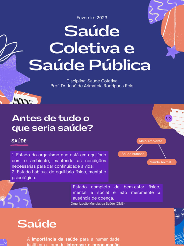 Diferenças entre Saúde Coletiva e Pública | PDF | Epidemiologia ...