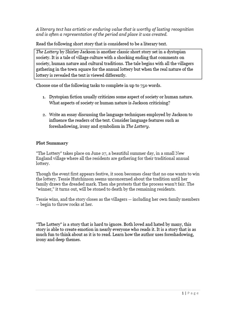 the-lottery-short-story-analysis-and-questions-pdf