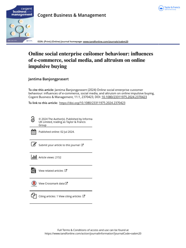 Online Impulsive Buying in Social Enterprises | PDF | E Commerce ...