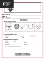 Grade 1 English Dictation Words List | PDF