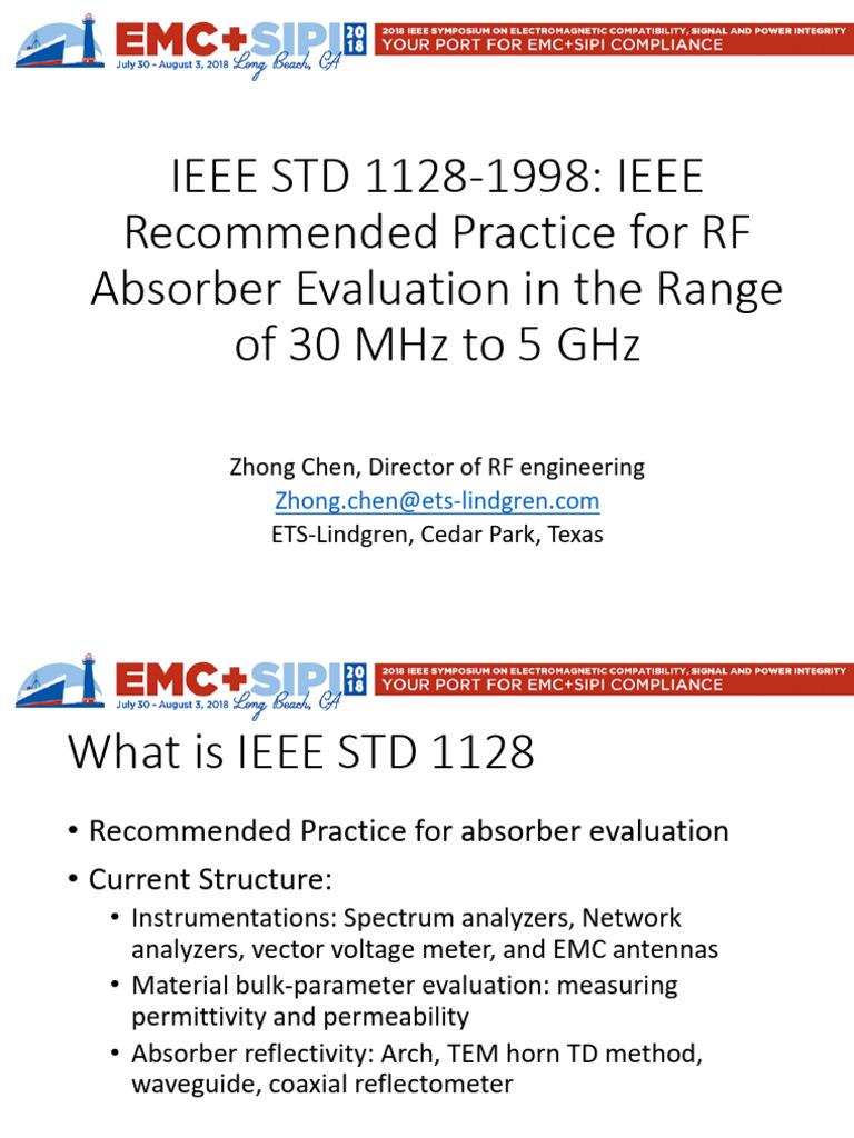 IEEE 1128-1998 RF Absorber Evaluation | PDF | Coaxial Cable ...