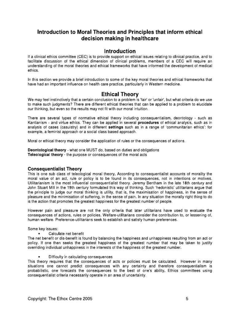 Basic Understanding of Ethics and Ethical Schools | PDF