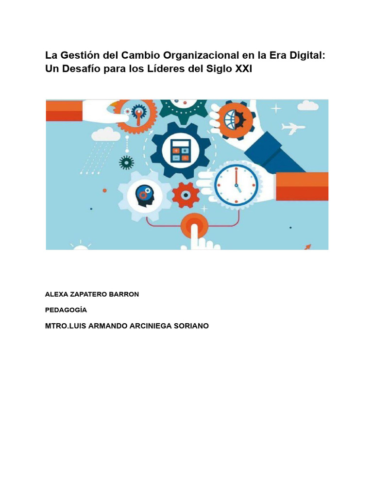 Gestión del Cambio en la Era Digital | PDF | Liderazgo | Gestión del cambio