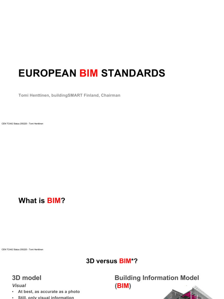 12.00 European BIM Standards Tomi | PDF | Building Information Modeling ...