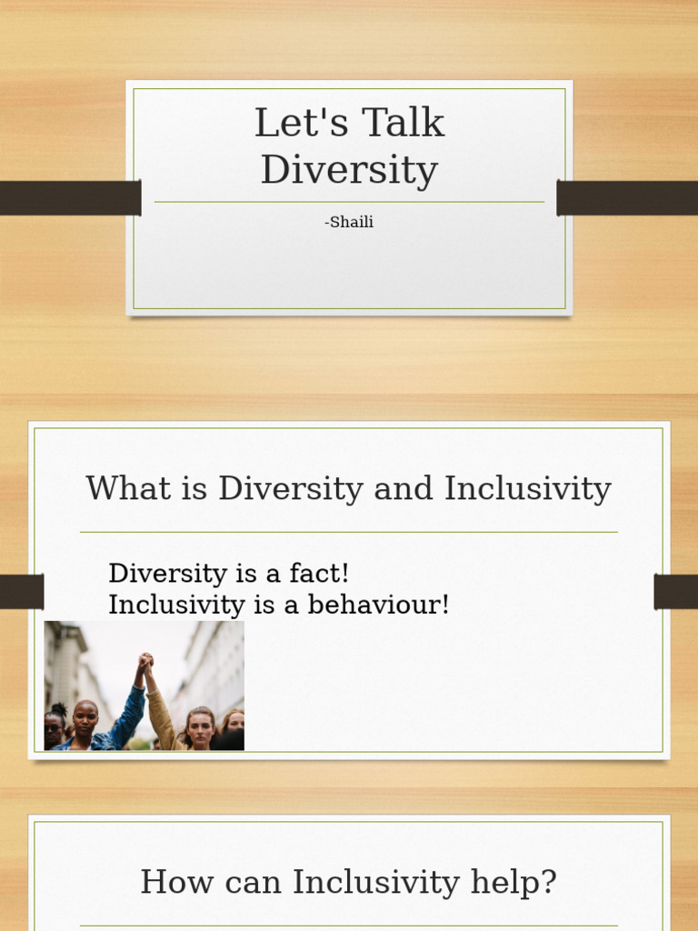 Diversity and Inclusiveness (Shaili) | PDF
