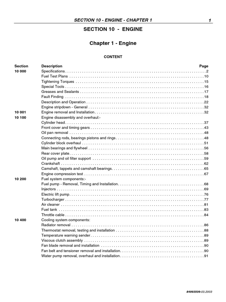 TM165 Engine Specifications Overview | PDF | Piston | Pump