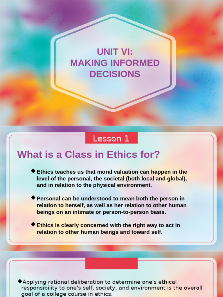 Unit VI - Group 4 Ethics | PDF | Morality | Utilitarianism