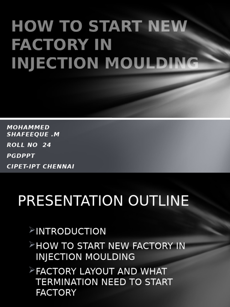 Starting an Injection Moulding Factory Guide | PDF | Mechanical ...