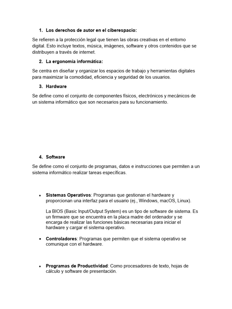 Documento | PDF | Hardware de la computadora | Sistema operativo