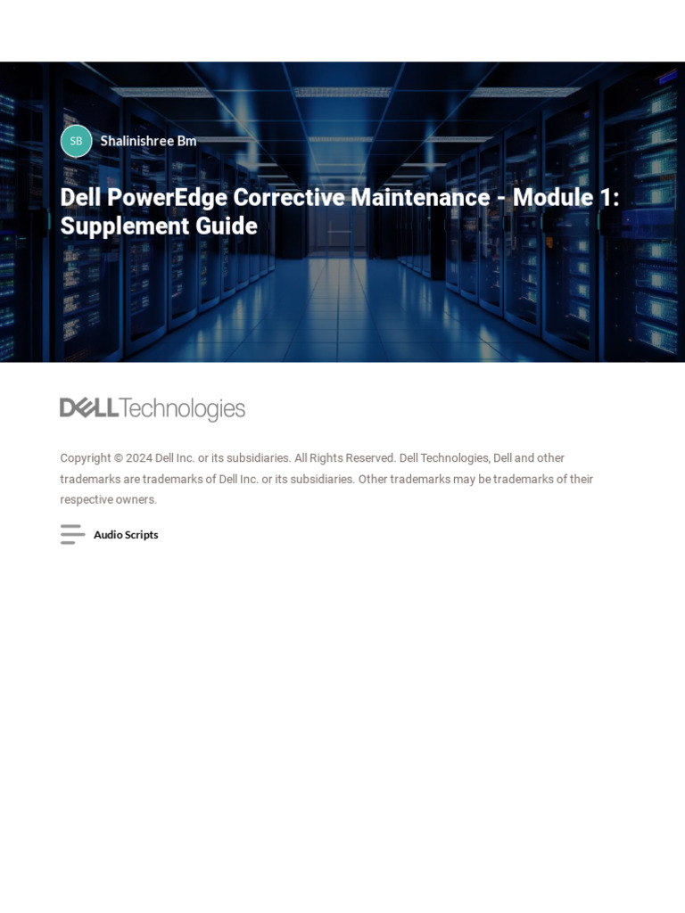 PowerEdge Corrective Maintenance Guide | PDF | Computer Architecture ...