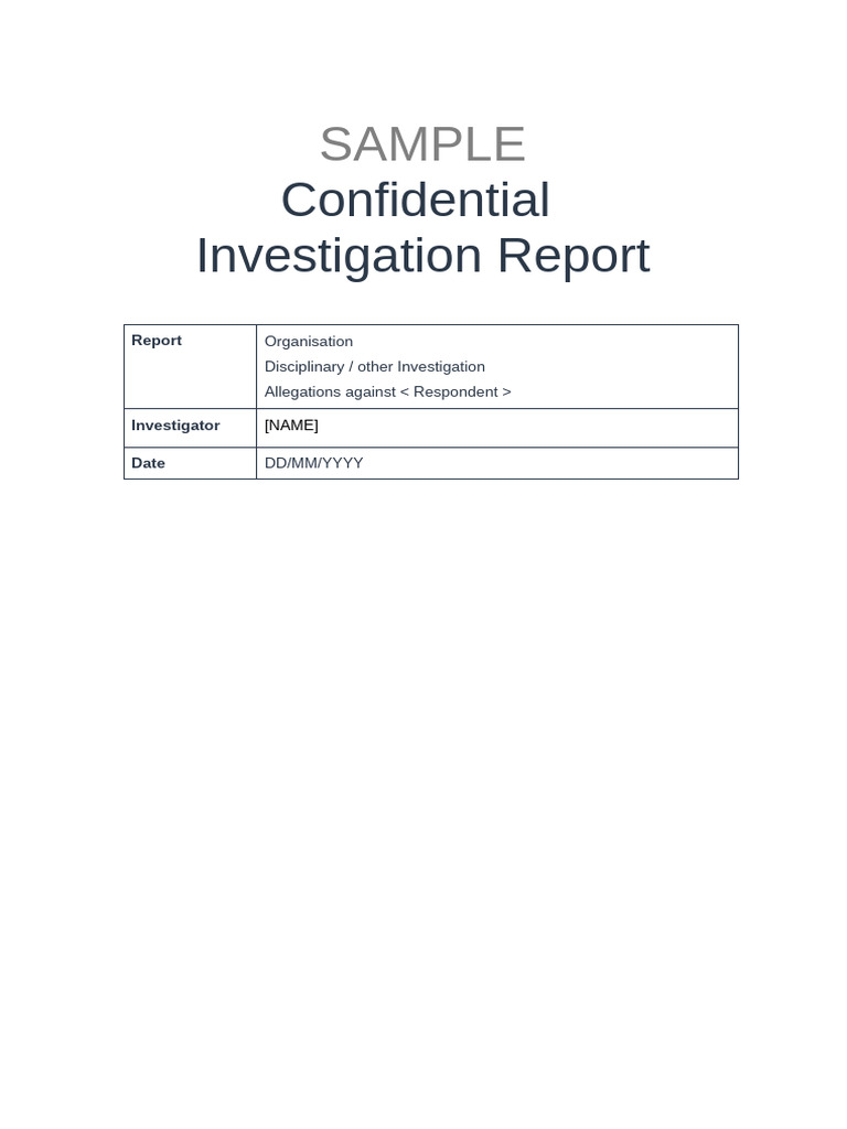 Investigation Report on Misconduct Allegations | PDF | Harassment | Witness
