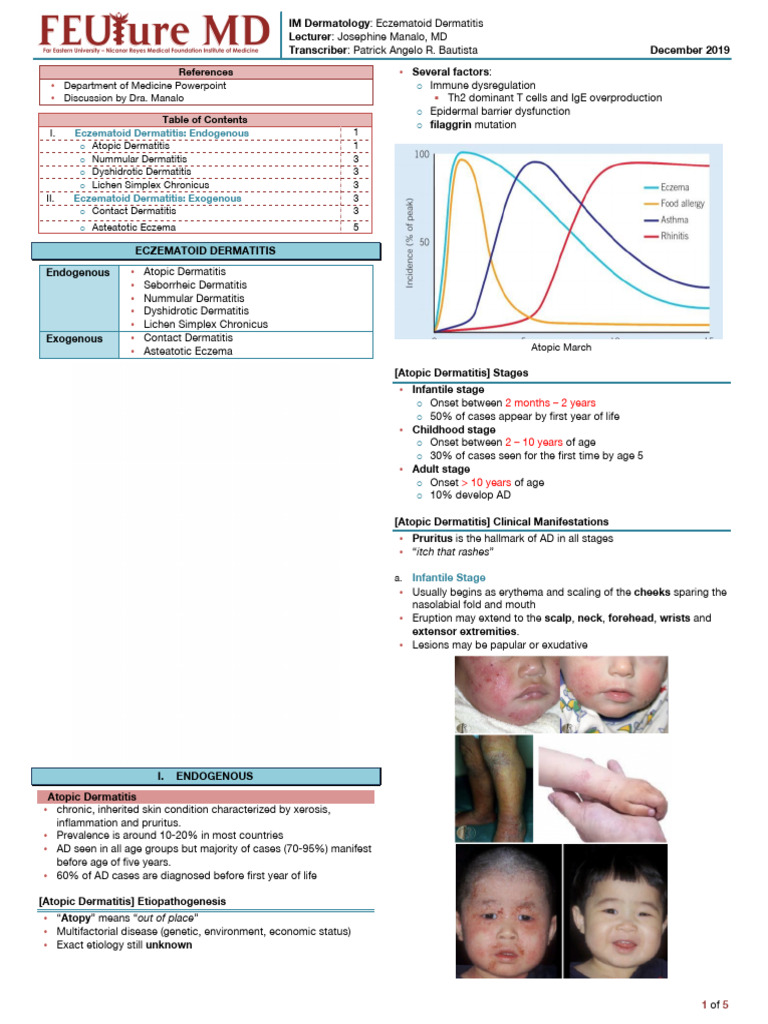 Eczematoid Dermatitis Overview Guide | PDF | Dermatitis | Allergy