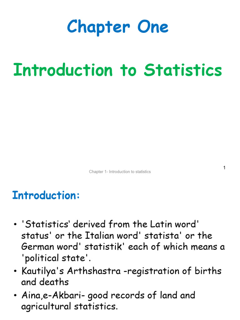 Introduction To Statistics Ppt