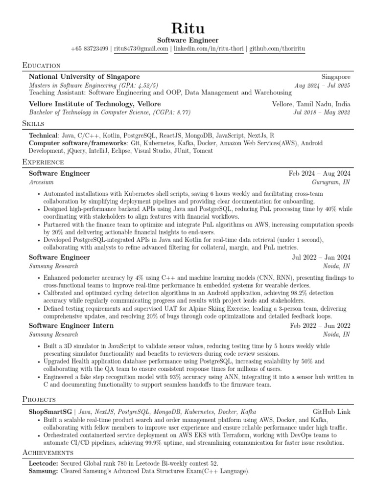 Ritu Software Engg NUS | PDF | Computing | Software Engineering