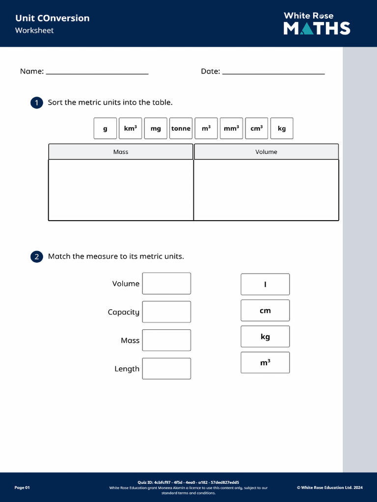 Unit COnversion | PDF