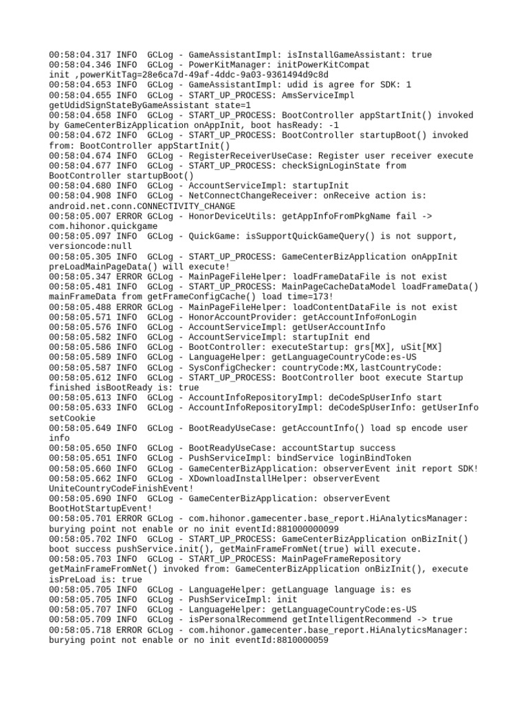 Game Assistant Startup Log Analysis | PDF | Web Standards | Computer ...