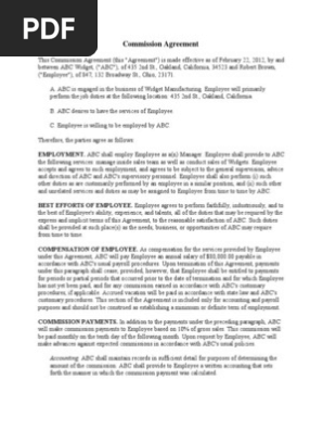 Commission Agreement