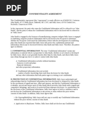 Confidentiality Agreement