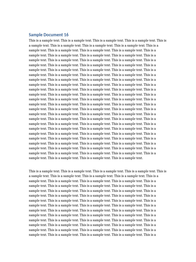 Sample Text Document Overview | PDF