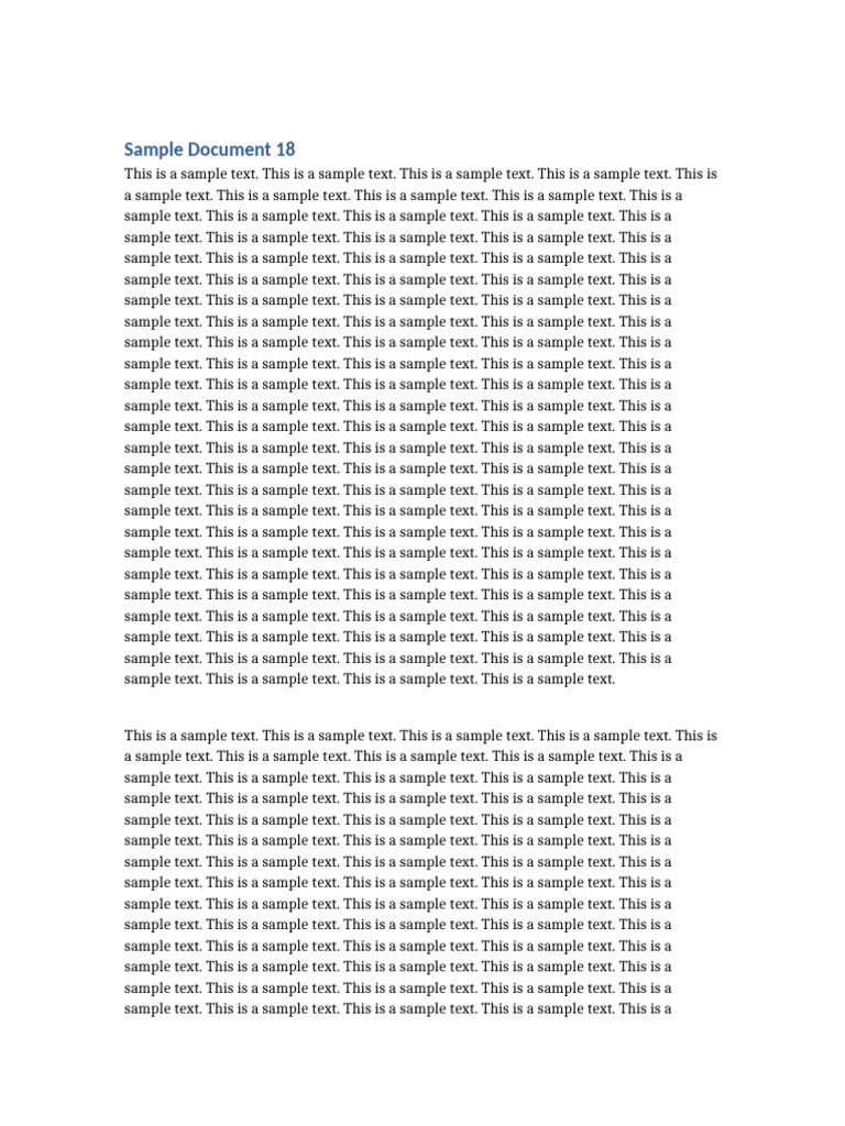 Sample Document Overview | PDF