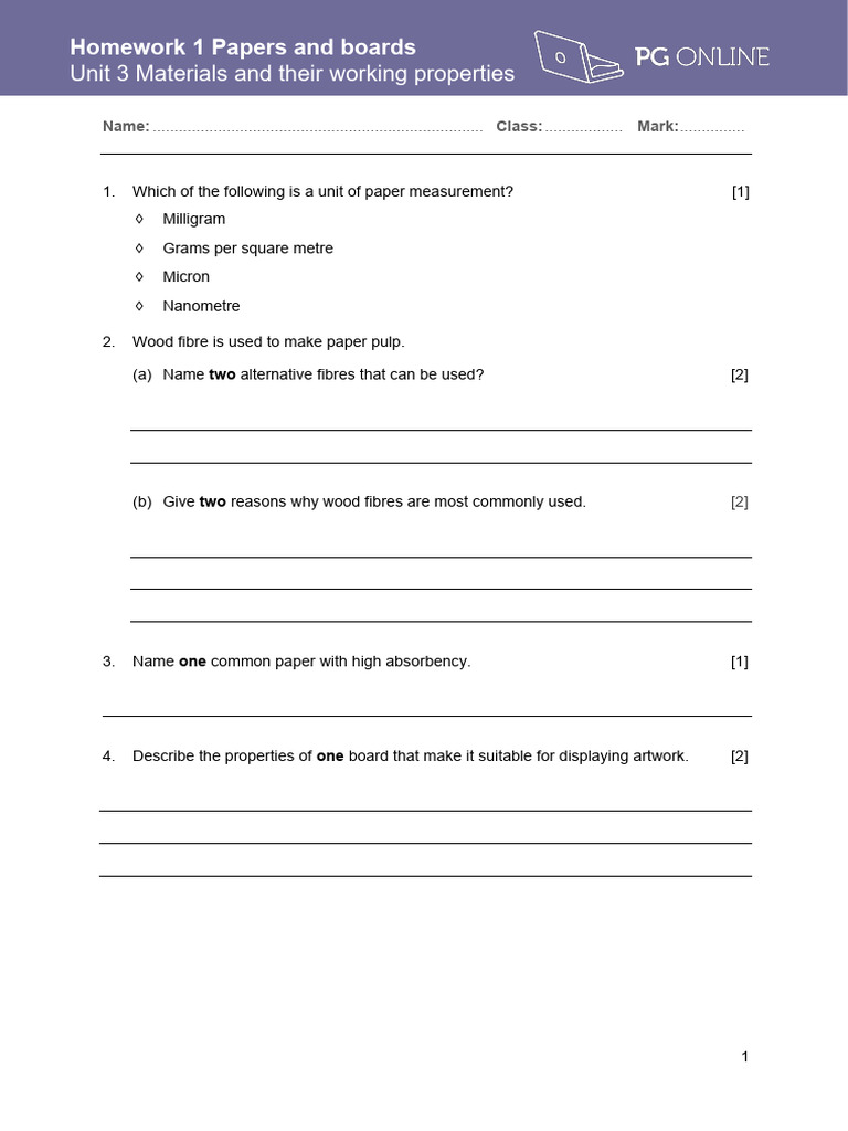 8552 Unit 3 Homework 1 Pdf Paper Paperboard