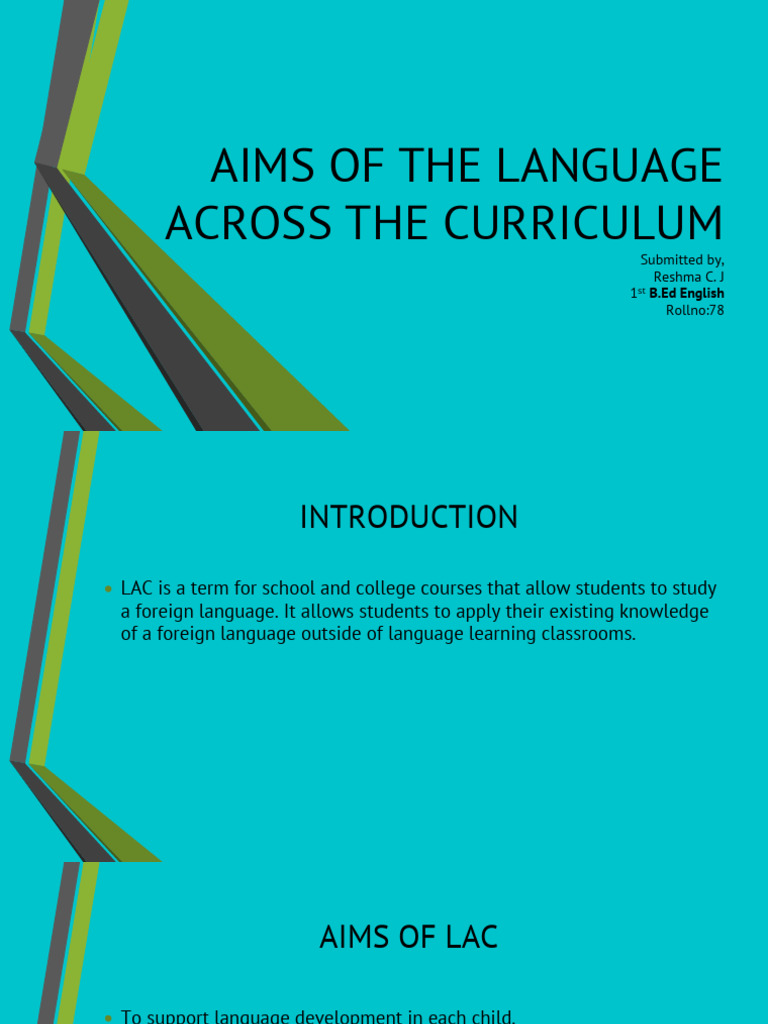 Aims of Language Across Curriculum | PDF