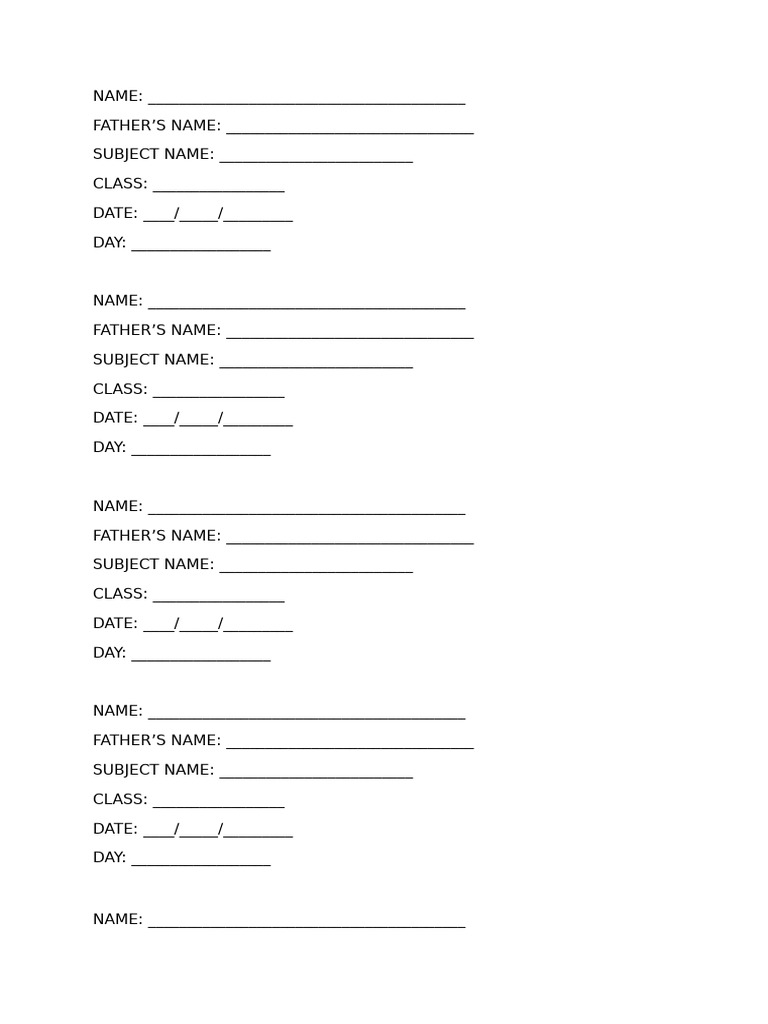 Name Format | PDF