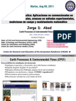 La Ingeniería Hidráulica: Aplicaciones No Convencionales en Áreas No Convencionales, Avances en Métodos Experimentales, Mediciones de Campo y Modelamiento Matemático