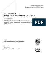 Frequency of Maintenance Tests
