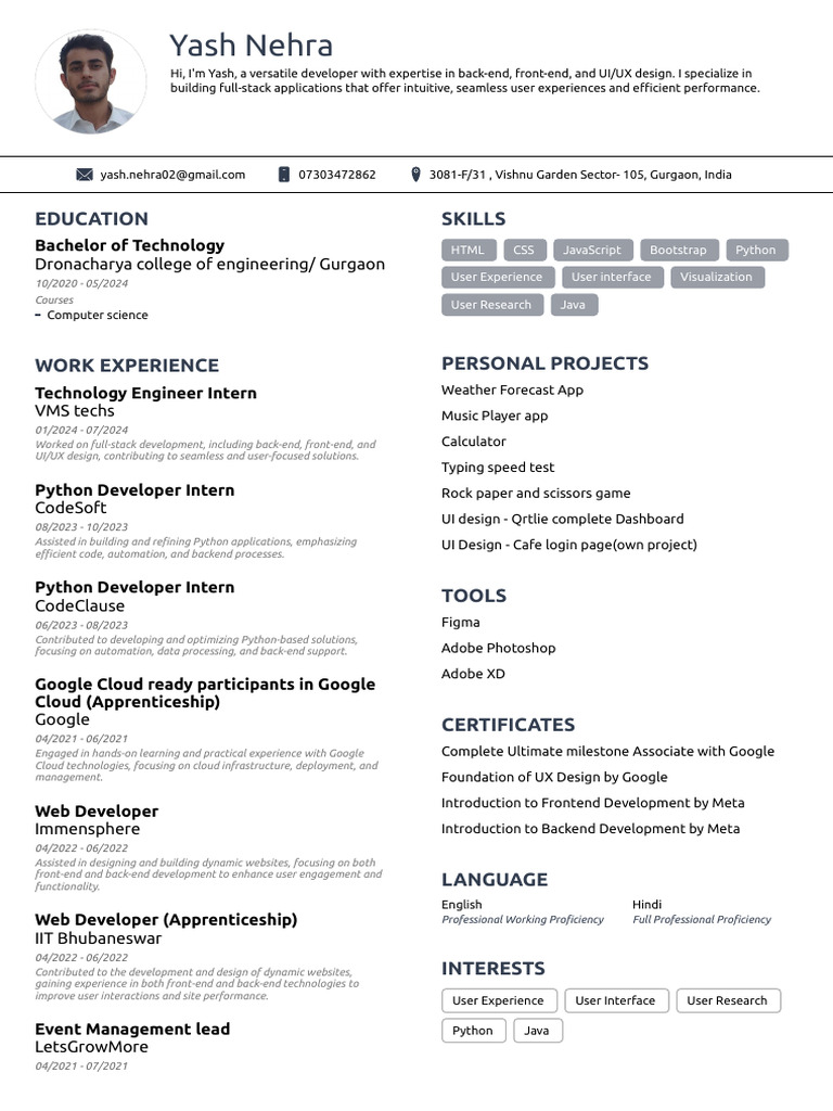 Yash Nehra | PDF | Python (Programming Language) | User Interface