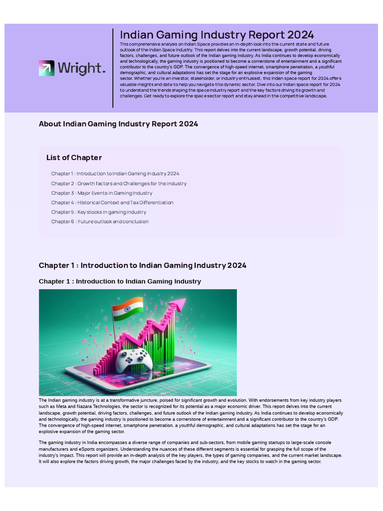 Indian Gaming Industry Insights 2024 | PDF | Taxes | Augmented Reality