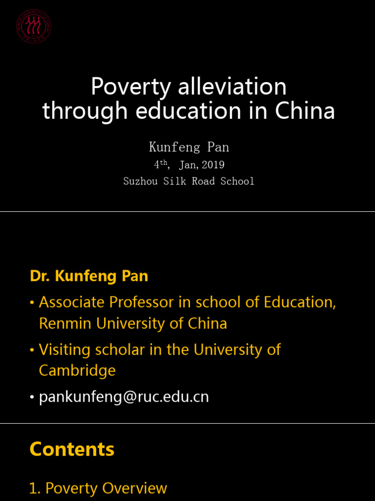 Education's Role in China's Poverty Alleviation | PDF | Poverty ...