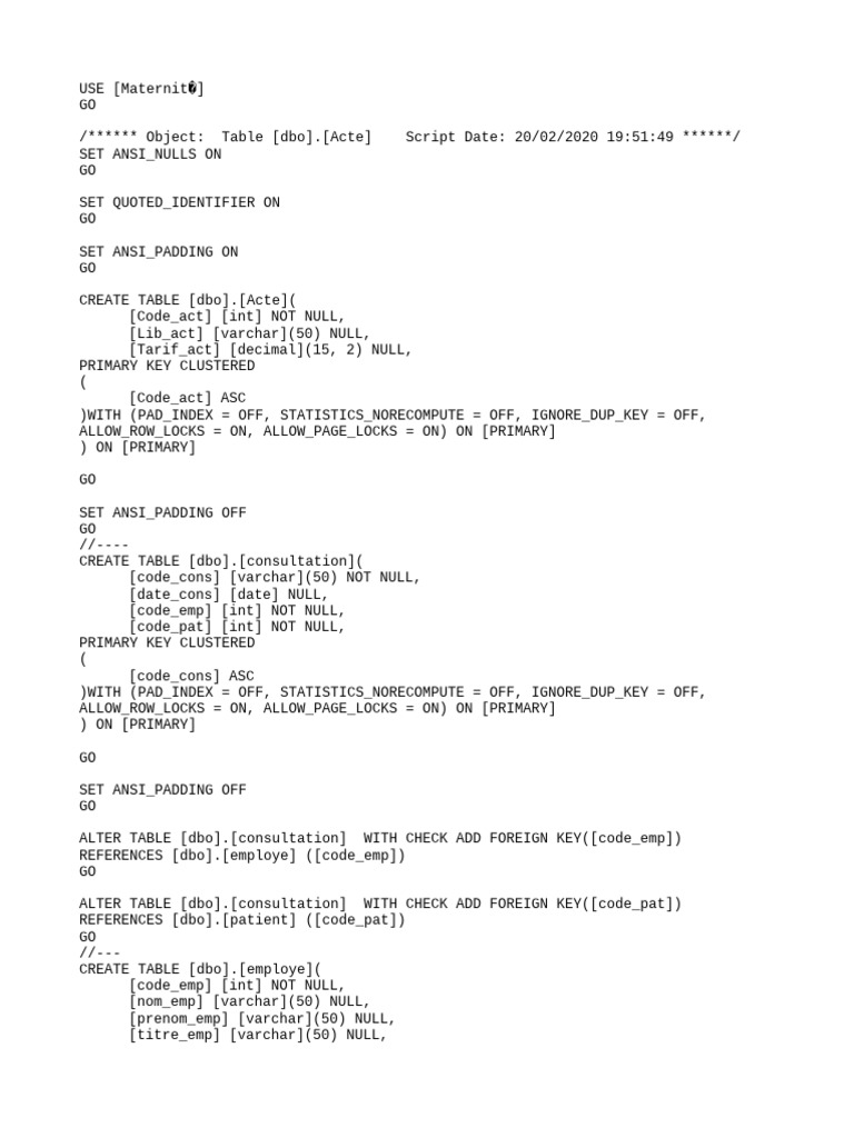 creerdbmat | PDF | Computer Data | Data Management