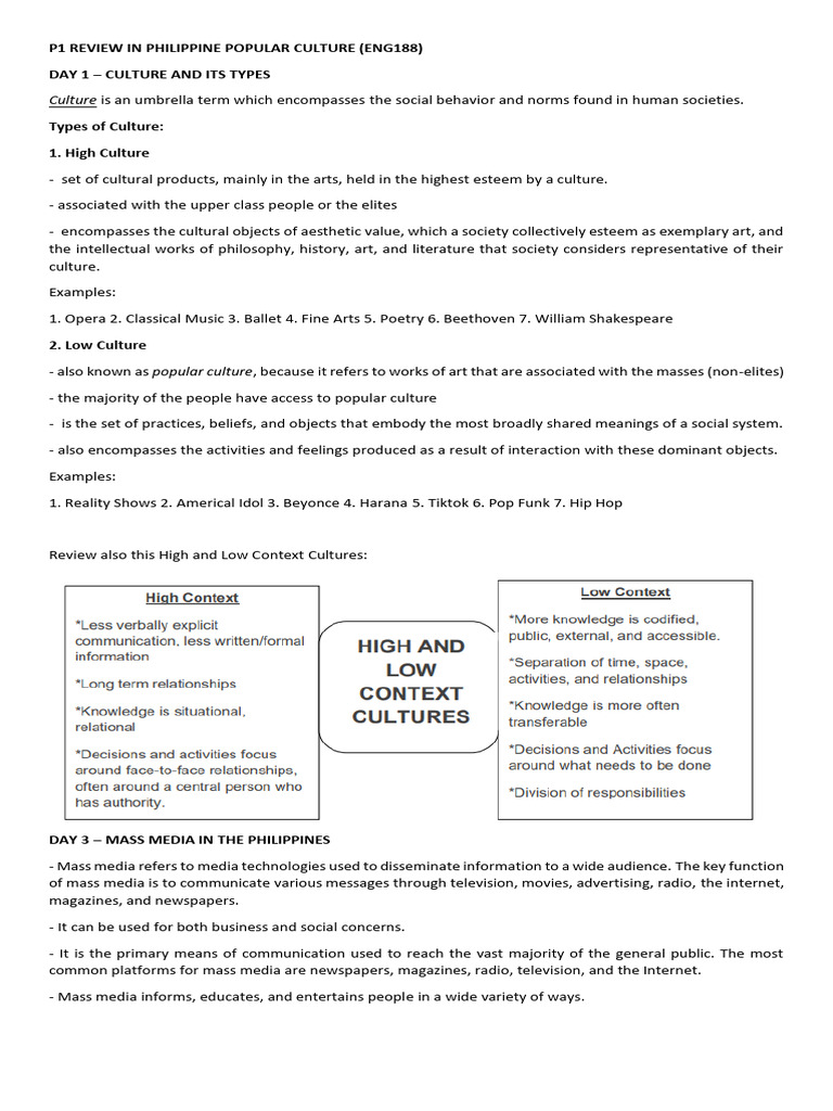 Philippine Media and Cultural Evolution | PDF | Mass Media | Popular ...